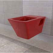 Resim LUCCO Loop 53 Cm Asma Klozet Kırmızı 