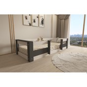 Resim Lullaby Montessori Beyaz-antrasit Çocuk Karyolası 90x190 Yatak Uyumlu M7 