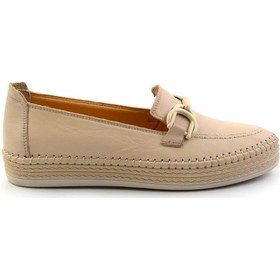 Resim Bej Leather Kadın Loafer Ayakkabı K01300400603 Çok Renkli 