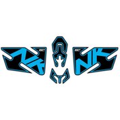 Resim Tank Pad Seti Turkuaz Cf Moto 400 - 650 Nk 2020 Uyumlu GP Kompozit