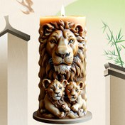 Resim Hayvan Ormanı Aslan Mum Silikon Kalıp Serisi 3D Baskın Aslan DIY Epoksi Reçine Döküm Kalıpları Sabun Kalıplar Yaratıcı Mum Tasarım 