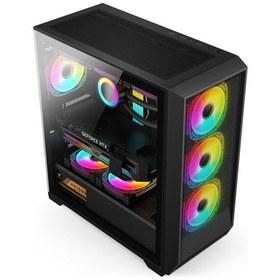 Resim Iromx Orenda Btx-75g3 750w 4x12cm Argb Fan Atx 2xusb2.0/1xusb3.0 360mm Soğutucu Destekli Siyah Kasa 
