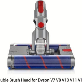 Resim Çift Rulo Fırçalı Vakum Temizleyici Fırça Başlığı Dyson V7, V8, V10, V11 V15 Serisi Fırça Başlığı, Yumuşak Rulo Temizleme Başlığı Yedek 