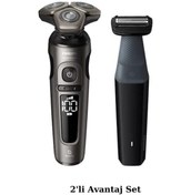 Resim Philips Shaver S9000 Prestige Skinıq Islak Ve Kuru Elektrikli Tıraş Makinesi + Vücut Tıraş Makinesi Seti 3 - 4 Saat 