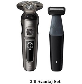 Resim Philips Shaver S9000 Prestige Skinıq Islak Ve Kuru Elektrikli Tıraş Makinesi + Vücut Tıraş Makinesi Seti 3 - 4 Saat 