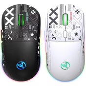Resim Reedark Hxsj T90 2.4g Kablosuz Mekanik Rgb Oyuncu Mouse 10 Milyon Tuş Vuruşu Ömrü 3600 Hız 6 Rgb Işık Modu 2'li Paket 