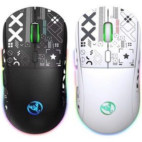 Resim Reedark Hxsj T90 2.4g Kablosuz Mekanik Rgb Oyuncu Mouse 10 Milyon Tuş Vuruşu Ömrü 3600 Hız 6 Rgb Işık Modu 2'li Paket 