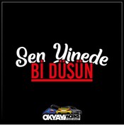 Resim OkyayWorks Sen Yinede Bi Düşün Sticker - Beyaz 