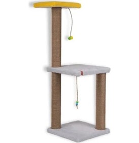 Resim Catnipli İki Katlı Kedi Tırmalama Tahtası, 82 Cm Gri 