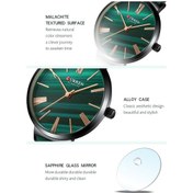 Resim Vkemall Curren Kadın Kol Saati Klasik Kuvars Hareketli Mineral Cam 3atm Su Geçirmez Mor Deri Kayışlı Çok Renkli 