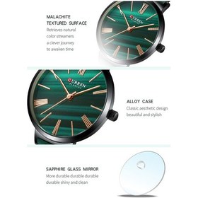 Resim Vkemall Curren Kadın Kol Saati Klasik Kuvars Hareketli Mineral Cam 3atm Su Geçirmez Mor Deri Kayışlı Çok Renkli 