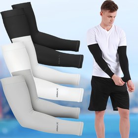 Resim 5 Çift Üniseks Serinletici Kol Kollukları, Bisiklet Sürme, Araba Kullanma ve Golf için Sıkıştırıcı Güneş Koruma Kol Kapakları 