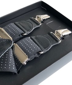 Resim Yage Siyah 3,5 Cm Puantiyeli Pantolon Askısı 