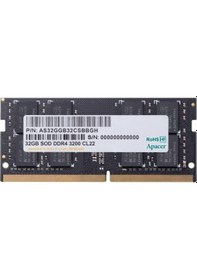 Resim Apacer 32gb 1x32 3200mhz Cl22 Ddr4 Notebook Sodımm Ram Es.32g21.psı 