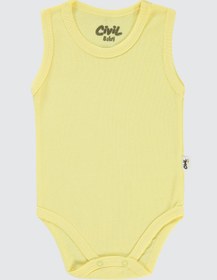 Resim Civil Baby Düz Renkli 1-3 Yaş Çıtçıtlı Badi - Sarı - Sarı / 12-18 Ay 