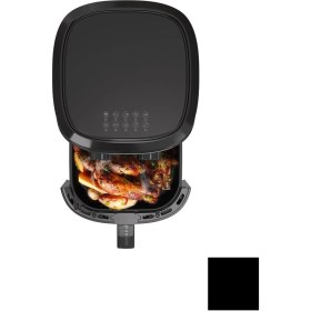 Resim 5.5 Lt Yağsız Fritöz, Hızlı ve Sağlıklı Pişirme, Siyah 