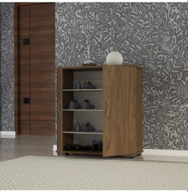 Resim Ayakkabılık Iki Kapaklı Ayakkabı Dolabı Ard-114 Ceviz 