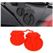 Resim Tesla Model3/y İçin 2 Adet Şarj Portu Silikon Toz Geçirmez Su Geçirmez Kapak 