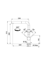 Resim Franke Neptün Net 651 1.5 Göz Sol Damlalık Çelik Eviye + Active Plus Doccia Krom Batarya Set 