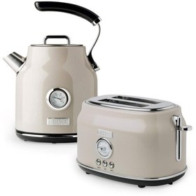 Resim Haden 2'li Set Su Isıtıcısı ve Ekmek Kızartma Makinesi, Bej, İngiliz Zarafeti İle Buluşun 
