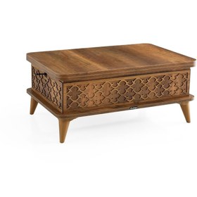 Resim Evistro Akıllı Laptop Sehpa Yemek Masası Orta Sehpa Ceviz 