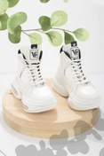 Resim Bambi Beyaz Kroko Kadin Sneaker K01687506011 Bambi