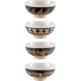 Resim Paşabahçe Seramik Kase Seti 4'lü 6x11 Cm 