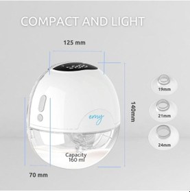 Resim Emy Pump Eller Serbest Taşınabilir Göğüs Pompası, 3 Mod, 9 Emiş Seviyesi 