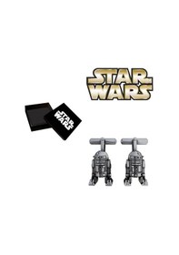 Resim R2-d2 Silver Plated Cufflinks Kol Düğmesi 