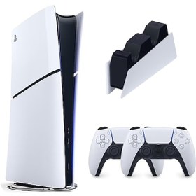 Resim Sony Playstation 5 Slim CD Edition - 2. Dualsense Ps5 Kol - Şarj İstasyonu (İthalatçı Garantili) Sony