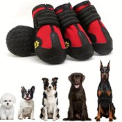 Resim 4 Adet Orta ve Büyük Irk Köpek Çizmeleri, Kaymaz Tabanlı Dış Mekan Yürüyüş Pati Koruyucuları - Sert Zeminler, Isılara Maruz Kaldığınız Alanlar & Kar İçin Uygun, Köpek Gezdirme Ekipmanları,Evcil Hayvan Ayakkabıları,Ayarlanabilir Kayışlar,Koruyucu Köpek Ayakkabıları,Kaymaz Tutuş,Hava koşullarına dayanıklı malzeme,Evcil Hayvan Botları,Köpek Ayakkabıları,Büyük Irk Köpekler,Kış Evcil Hayvan Bakımı 