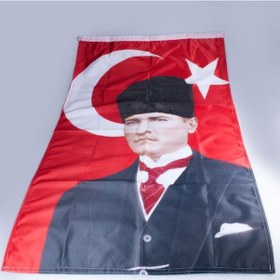 Resim Büyük Selçuklu İmparatorluğu Bayrağı Ve Alpaka Kumaş Türk Bayrağı 2'li Set 70x105cm Diğer 