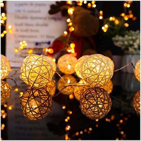 Resim Orbus Ponponlu Rattan Led 