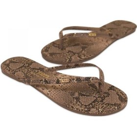 Resim Tkees Tk-2256 Klasik Parmak Arası Kahverengi Kadın Terlik 