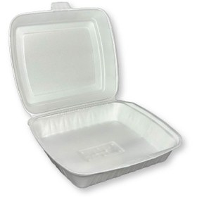 Resim Home 100 Adet 1000 GR Bölmesiz Kapaklı Köpük Tabak 