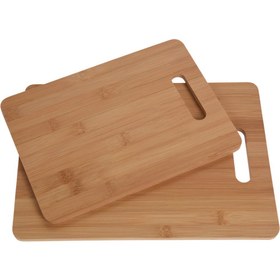 Resim Excellent Houseware 2'li Bambu Kesme Tahtası - 28x20 cm + 33x23 cm 