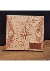 Resim Larimar Kahverengi Pusula Tasarım Deri Defter Ve Siyah Kalem Seti - 9040017909119lmr 