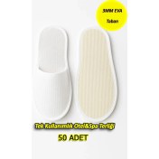 Resim Tek Kullanımlık Eva Kalite Spa & Otel Terliği – 50'li Paket | Hijyenik, Kaymaz Tabanlı, Unisex 