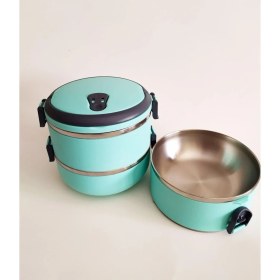 Resim Russet 3 Katlı Vakumlu Yemek Termosu 3lü Sefer Tası Freshbox Serisi Turkuaz 