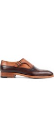 Resim Zerbay Kangto Kösele Taban Desenli Deri Erkek Klasik Ayakkabı Monkstrap Loafer 
