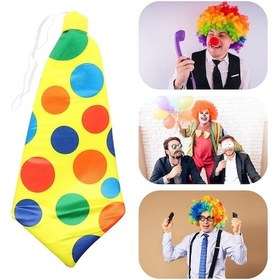 Resim Universal Palyaço Kravatı Lastikli Geniş Kesim 17x37 Cm 