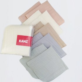 Resim Kanz Bebek Müslin Ağız Mendili %100 Pamuk - 10'lu 25x25 cm 