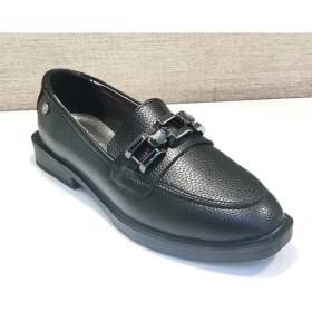 Resim Myfit 217 Kadn Taşlı Tokalı Kısa Topuklu Casual Ayakkabı Siyah 