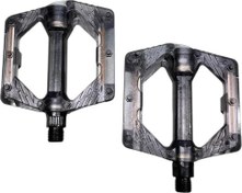 Resim EVO ŞEFFAF RENKLİ PLATFORM GENİŞ PEDAL PLATFORM BİSİKLET PEDALI REFLEKTÖRLÜ 