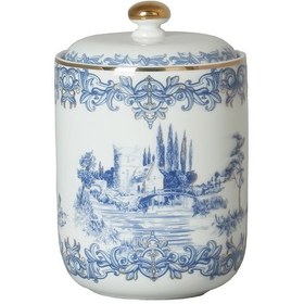 Resim Lucky Art LYHD 609 Florance Bone China Porselen Kapaklı Kavanoz 16 cm 