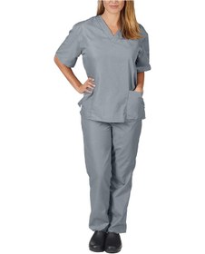 Resim Suntek Kadın Scrubs Seti Streç Rahat Hemşirelik İş S 