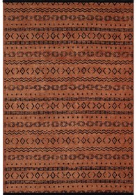 Resim Gaia Kiremit Halı Yıkanabilir Kaymaz Taban Şönil Kilim Dokuma Pamuk Taban Kilim 10319 Kiremit 