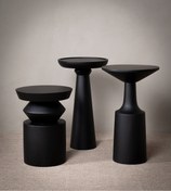 Resim Simillo Home&Living Wood Wooden 3'lü Fiskos Yan Sehpa Timeless Mantar Sehpa - Mushroom Table 3 pieces - Trio Series 