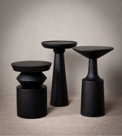 Resim Simillo Home&Living Wood Wooden 3'lü Fiskos Yan Sehpa Timeless Mantar Sehpa - Mushroom Table 3 pieces - Trio Series 