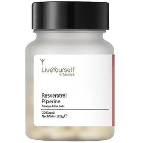 Resim Live Yourself Resveratrol Piperin 30 Kapsül 